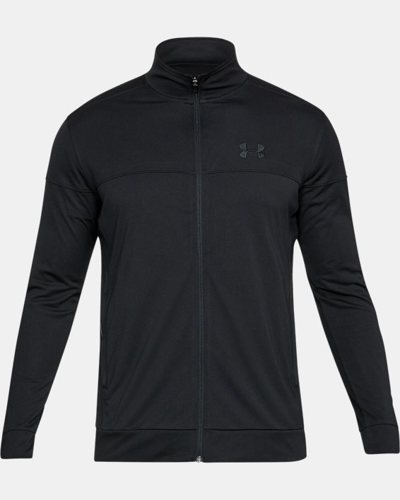 Men's UA Sportstyle Pique Jacket, Black, pdpMainDesktop image number 3